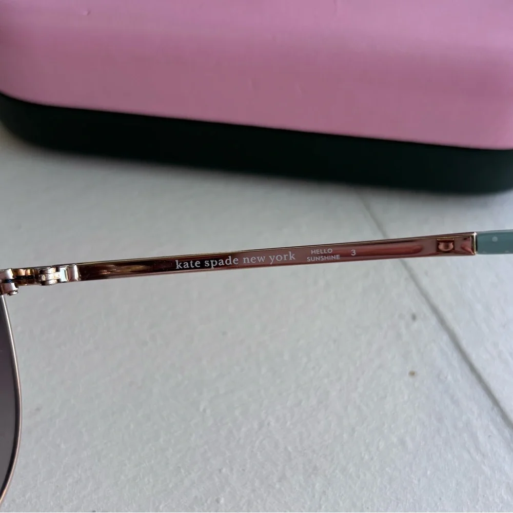Kate Spade Isla 61mm Gold Frame Aviator Style Sunglasses